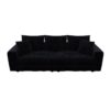 3 Seat Sofa, Deep Seat Couches With Soft Pillows And 1 Ottomans, Convertible Sofa Lounge Chair, For Living Room - Black - Image 11