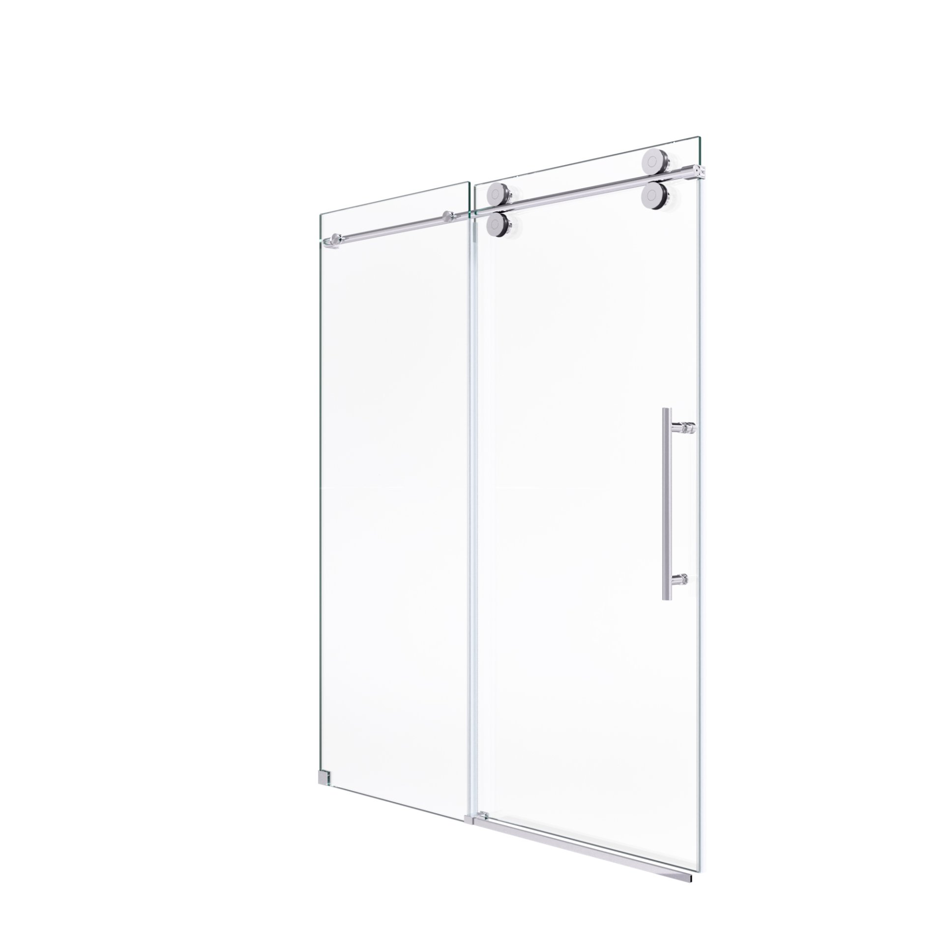 Frameless Single Sliding Shower Door With 8Mm Clear Tempered Glass - Chrome - Image 14