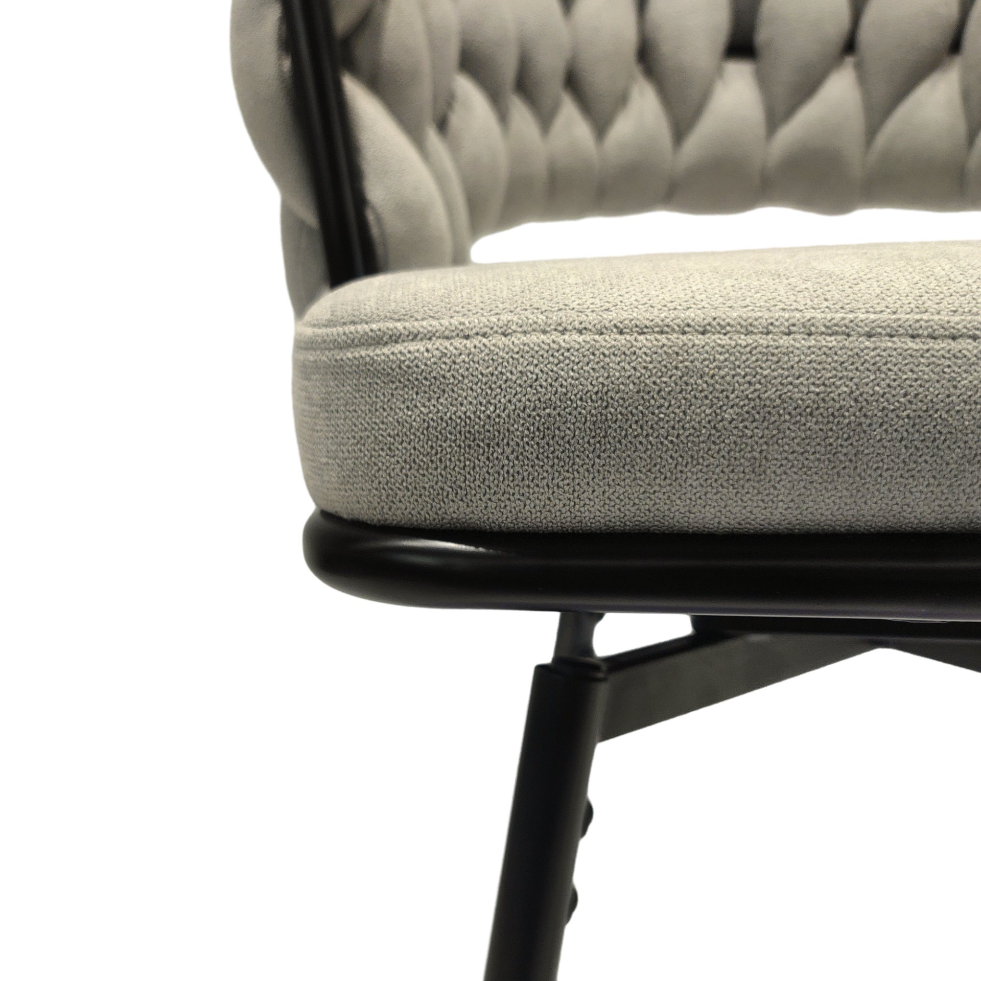 28" Bar Chair Linen Woven Bar Stool (Set of 2) Upholstered With Legs, 360 Swivel, Counter Arm Chairs With Back Footrest - Gray - Image 15