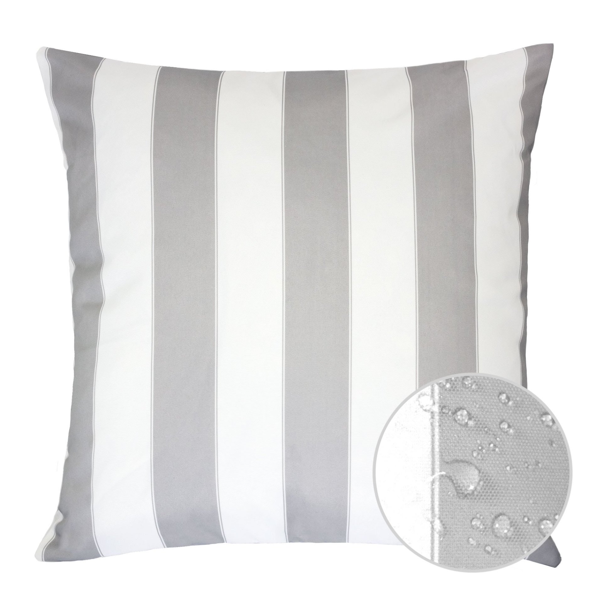 Horizon Stripe Pillow Silver Outdoor & Indoor Pillows - Silver - Image 4
