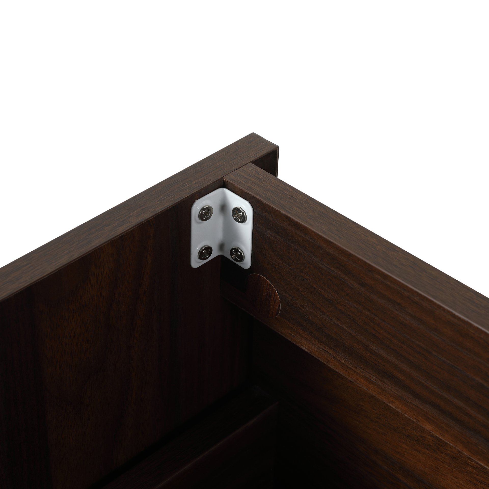 Modern Bathroom Vanity With Dual Resin Sink, Soft Close Drawers - California Walnut - Image 16