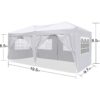 10X20 Ez Pop Up Canopy Outdoor Portable Party Folding Tent With 6 Removable Sidewalls + Carry Bag + 4 Pieces Weight Bag - White - Image 7