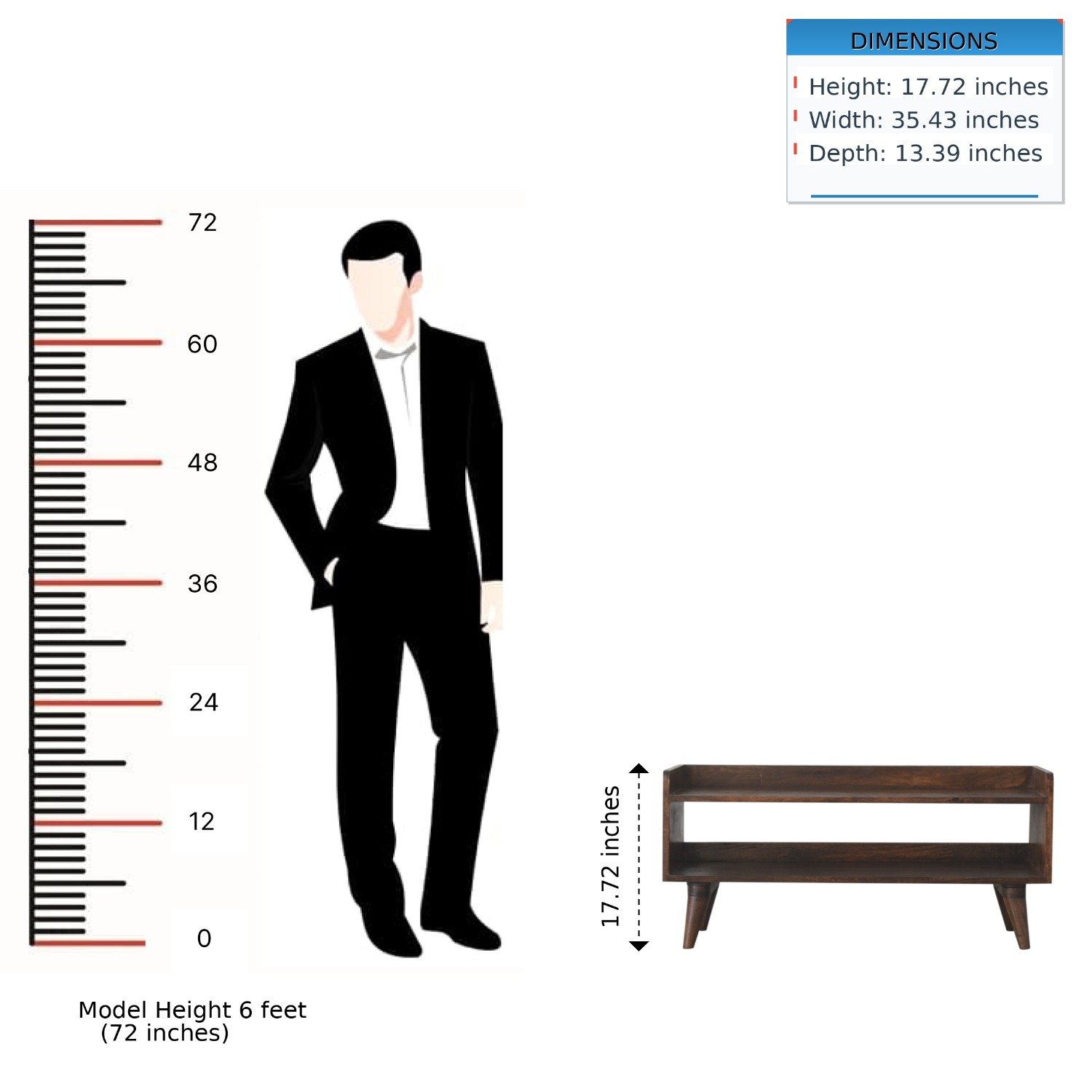 Nordic Storage Bench - Walnut - Image 12