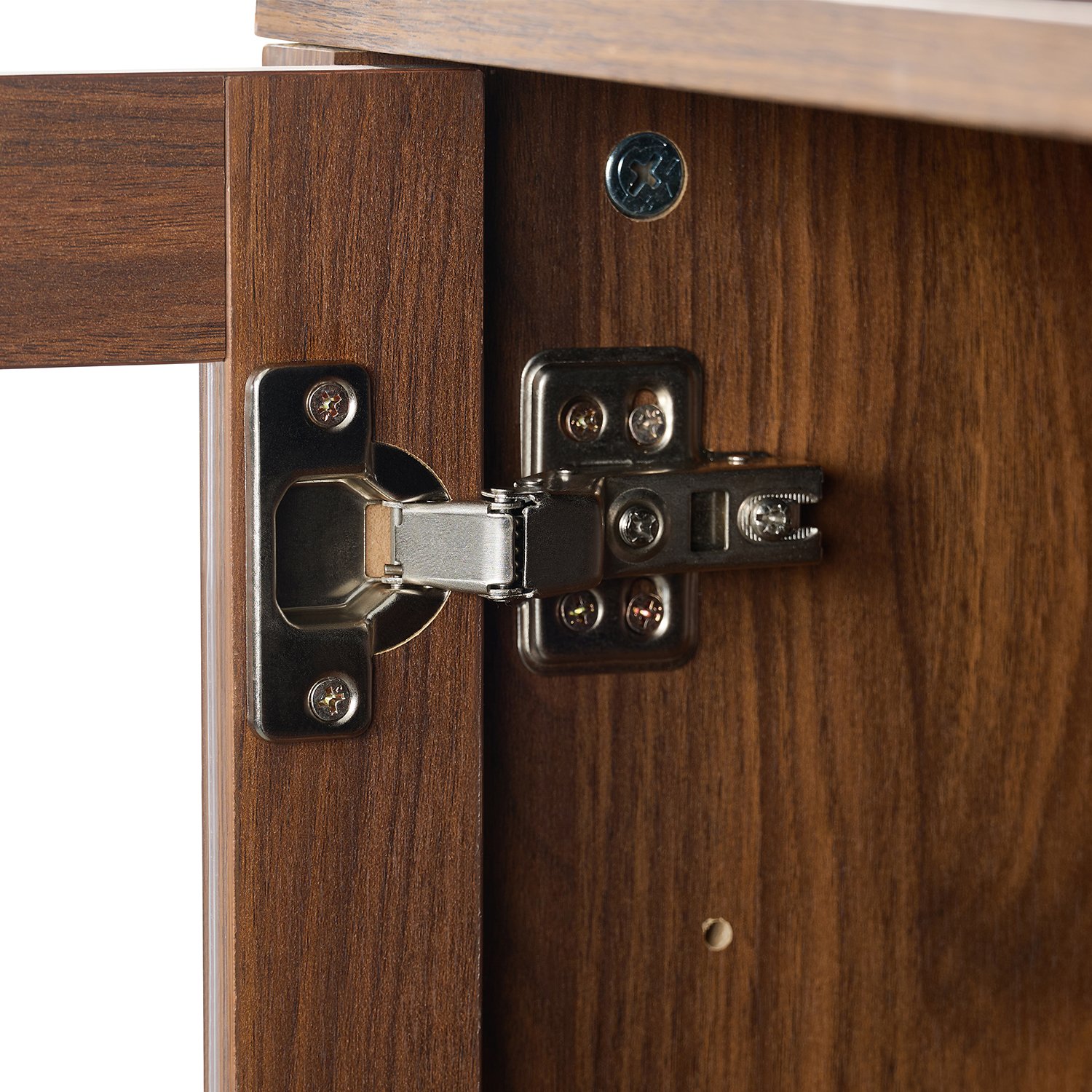 Retro Dome Cabinet With Large Storage Space, High Quality Materials - Walnut / Walnut Brown - Image 11