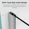 Frameless Folding Shower Doors For Bathtub With Pivot Tub Glass Door - Chrome - Image 4