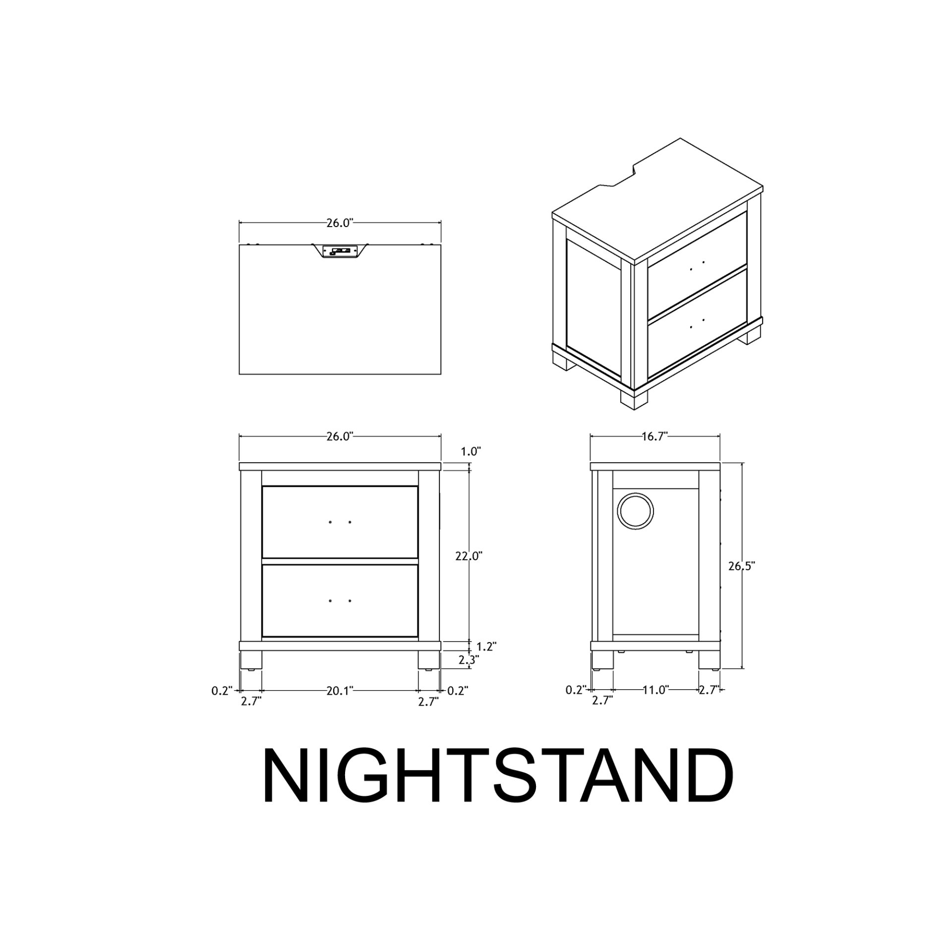 Augusta - Full Bed With Panel Headboard, Low Profile, 5 Piece Set Includes Bed, Dresser, Chest, Nightstand, Mirror - Beige / Brown - Image 9