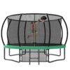 12Ft Recreational Kids Trampoline With Safety Enclosure Net & Ladder, Outdoor Recreational Trampolines - Green - Image 9