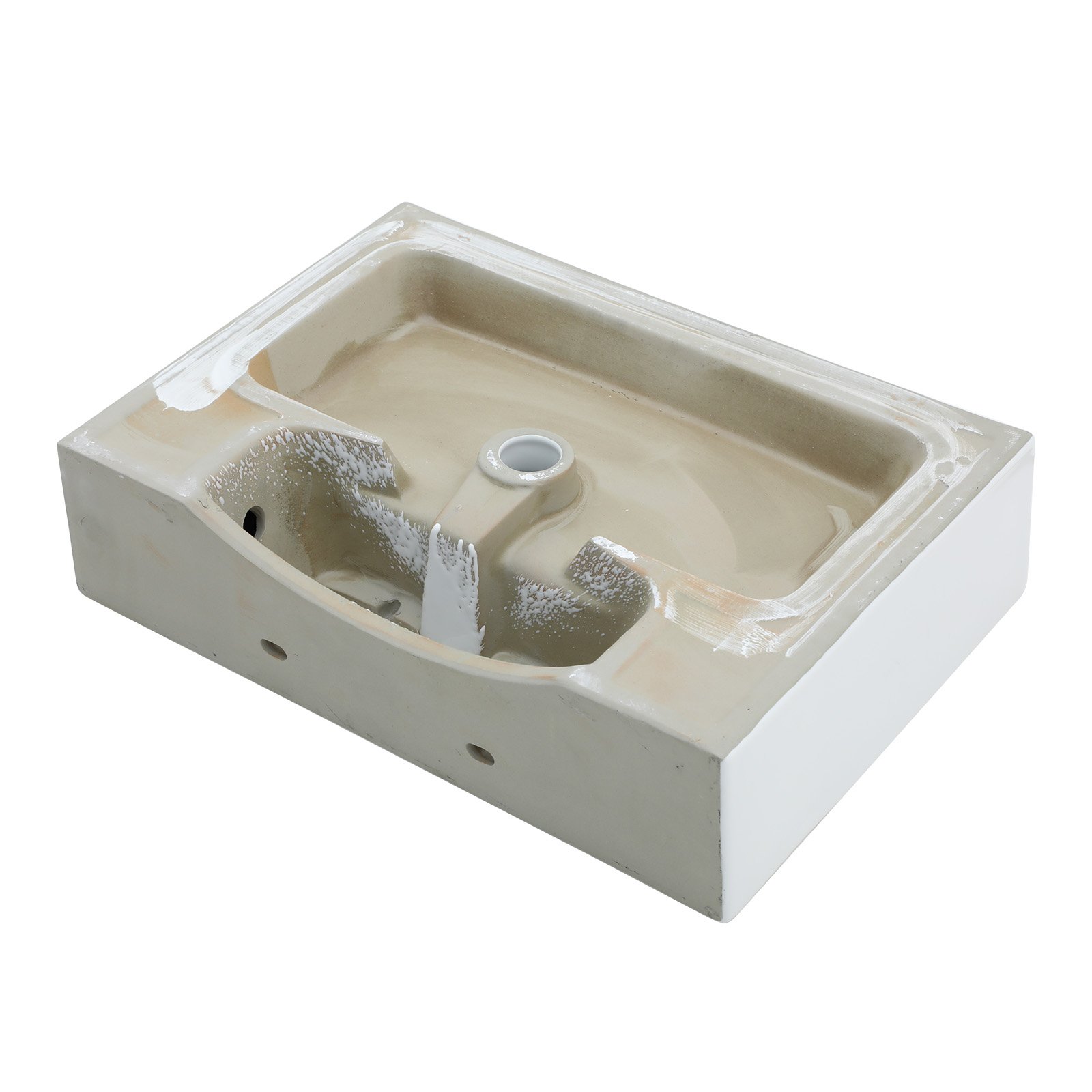 Console Sink With 304 Legs, 24" X 16.75", Wall Mounted Design - White / Black - Image 10