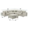 Cassandra - Modular 6 Piece Sectional - Beige - Image 14