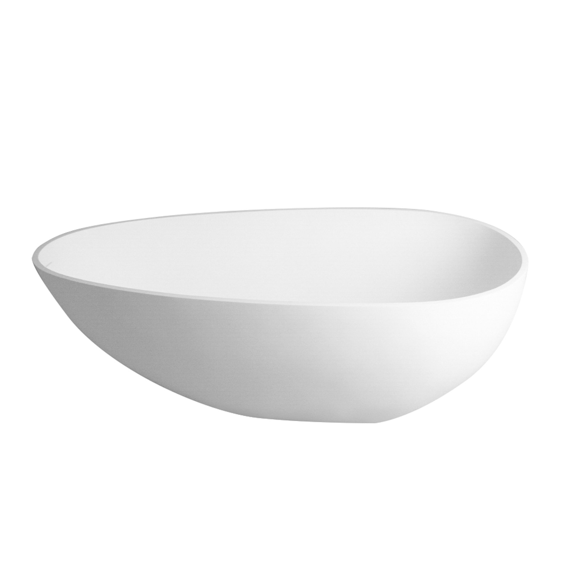 Solid Surface Stone Resin Freestanding Egg Shape Bathtub For The Bathroom - Matte White - Image 9