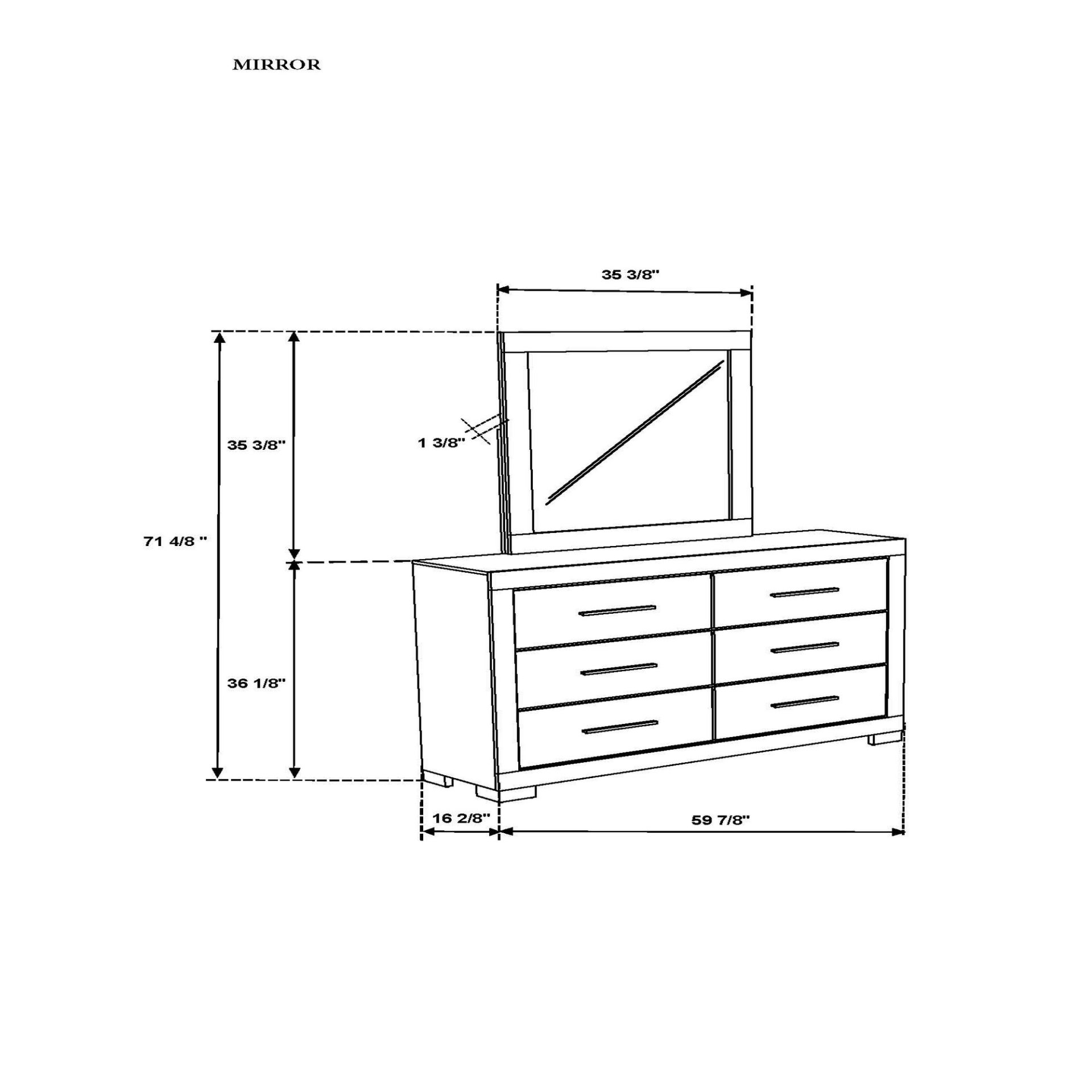 Elsa Mirror With Sleek Frame, Large Scale Mirror For Bedroom - Natural - Image 3