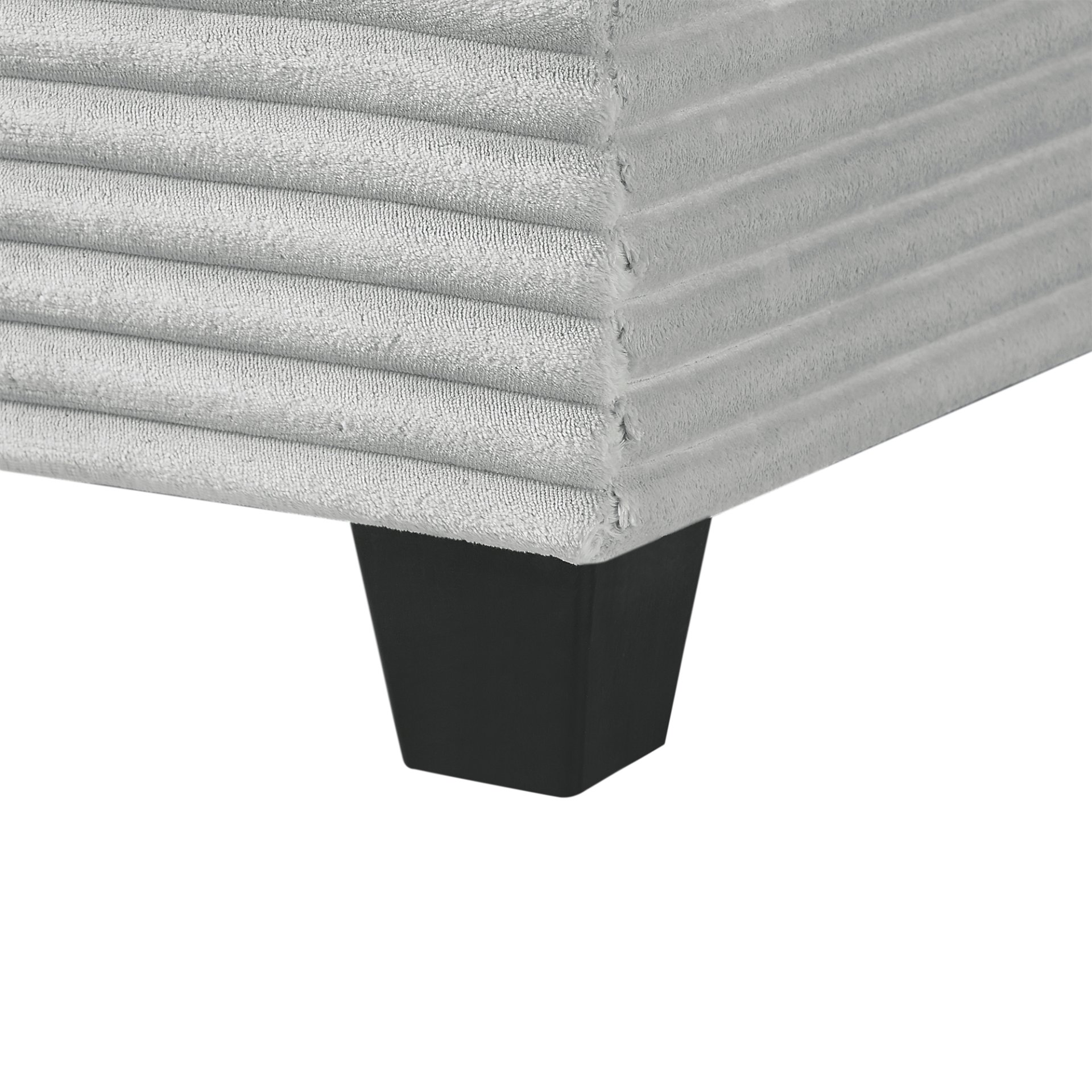 Modern U Shaped Sectional Sofa With Movable Ottoman And Side Storage Pockets Corduroy - Gray - Image 24