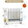 4 To Score Giant Game Set With Mesh Bag & Jumbo Connect 4 - White / Gray - Image 13