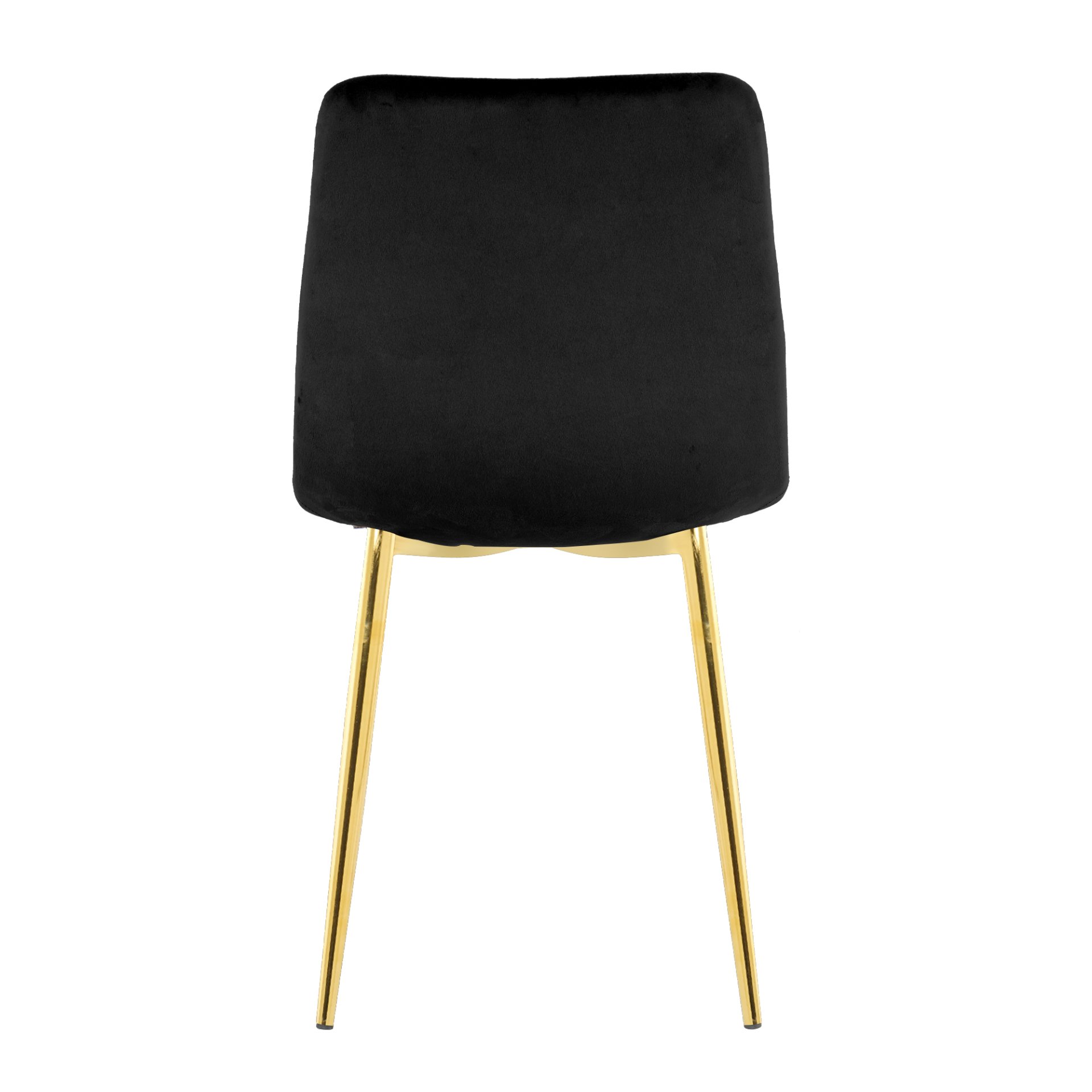 Modern Light Luxury Dining Chair With Gold Metal Legs (Set of 4) - Black - Image 18