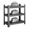 3 Tier Metal Shelves, Adjustable Height Storage Shelving Units For Home, Garage, Laundry - Black - Image 7
