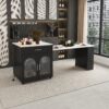 Expandable Kitchen Island With Dining Table - Black - Image 20