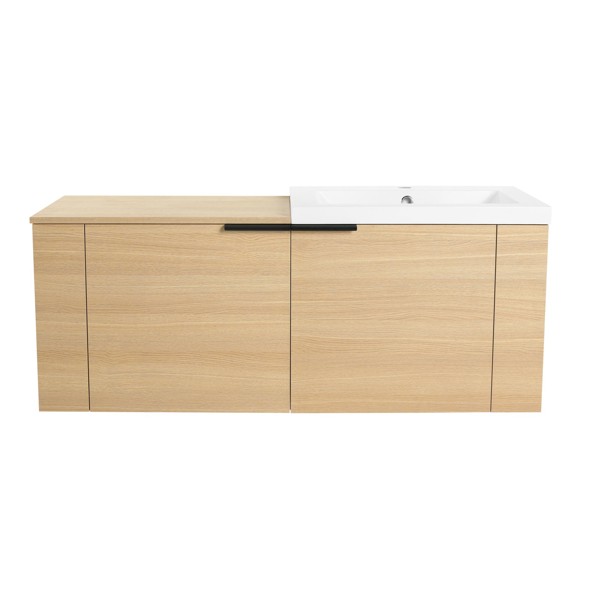 Modern Bathroom Vanity Sink Combo With Ample Storage - Oak - Image 9