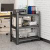 3 Tier Shelf, Adjustable Divider Unit, Suitable For Home - Black - Image 2