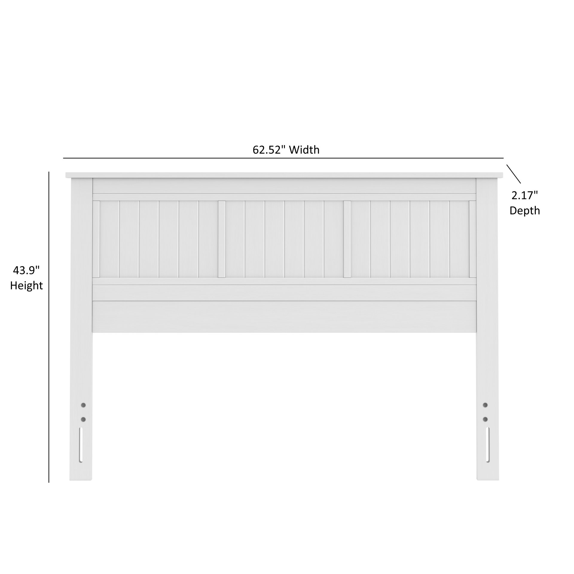 Walton - Queen Window Pane Panel Headboard - White - Image 3
