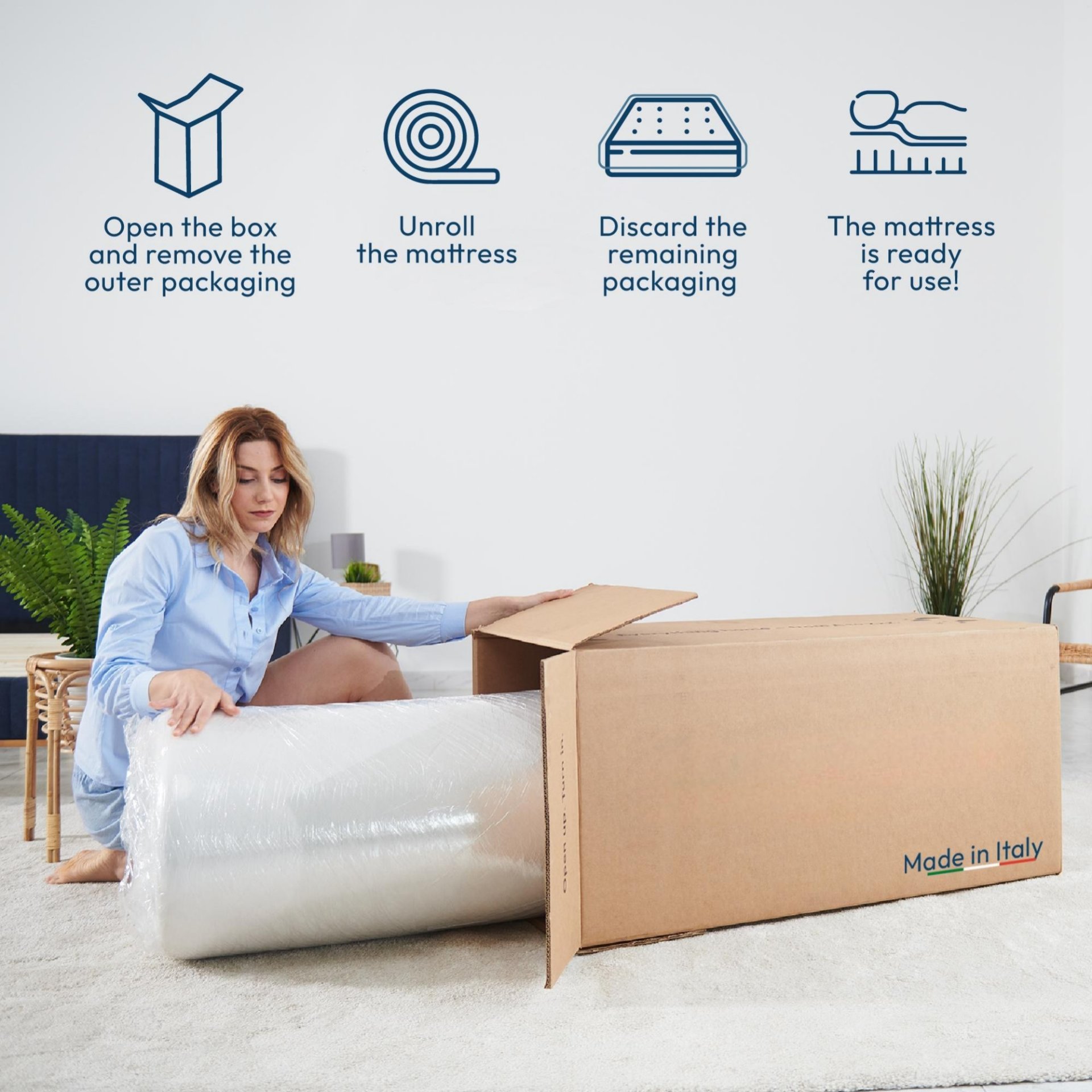 12'' Queen Hybrid Mattress With Pocket Springs And Memory Foam, Medium Firm Support - White - Image 10