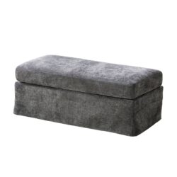 Upholstered Ottoman Foot Stool - Charcoal