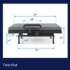 Twin Adjustable Sit To Stand Bed With Remote With Convenient Lift - Blue - Image 11