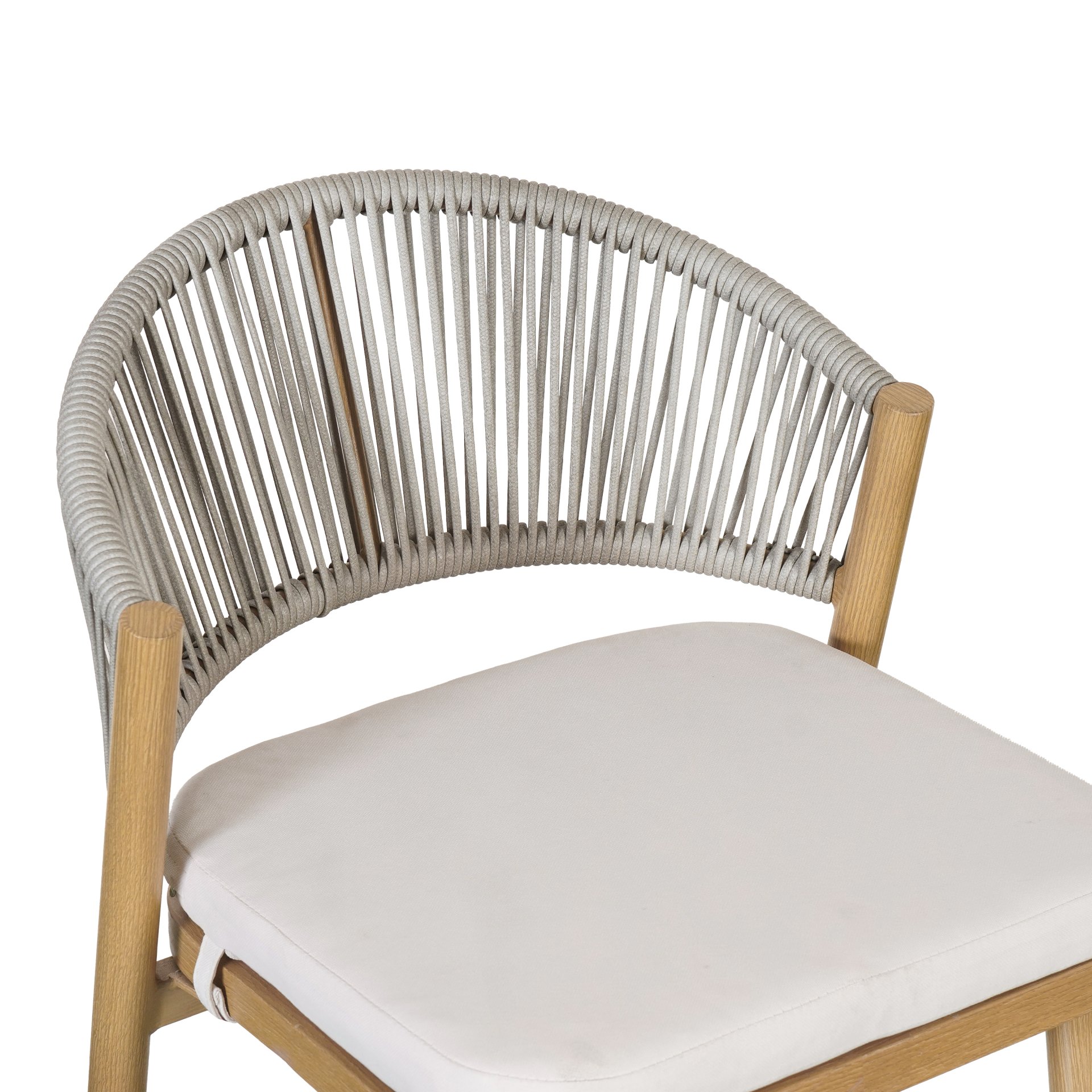 Outdoor Counter Height Aluminum Frame Counter Stools With Scallop Shaped Backrest & Water Resistant Cushions (Set of 2) - Maple - Image 8