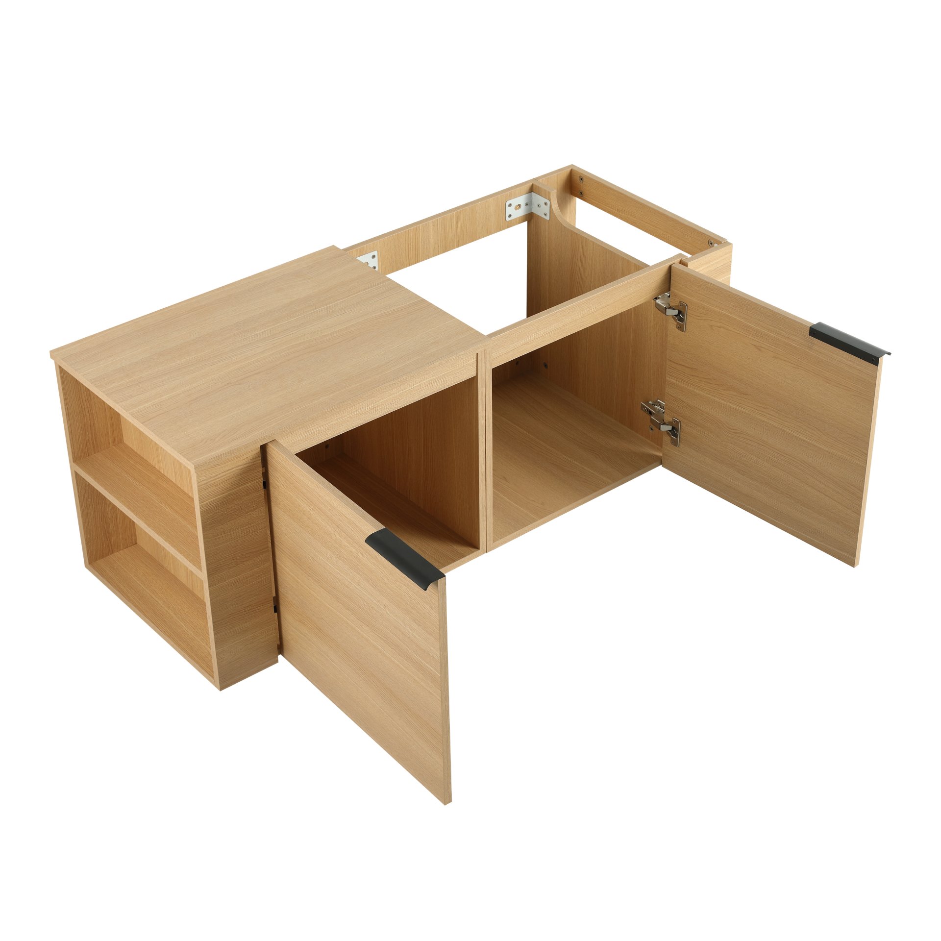 Modern Bathroom Vanity Sink Combo With Ample Storage - Oak - Image 18