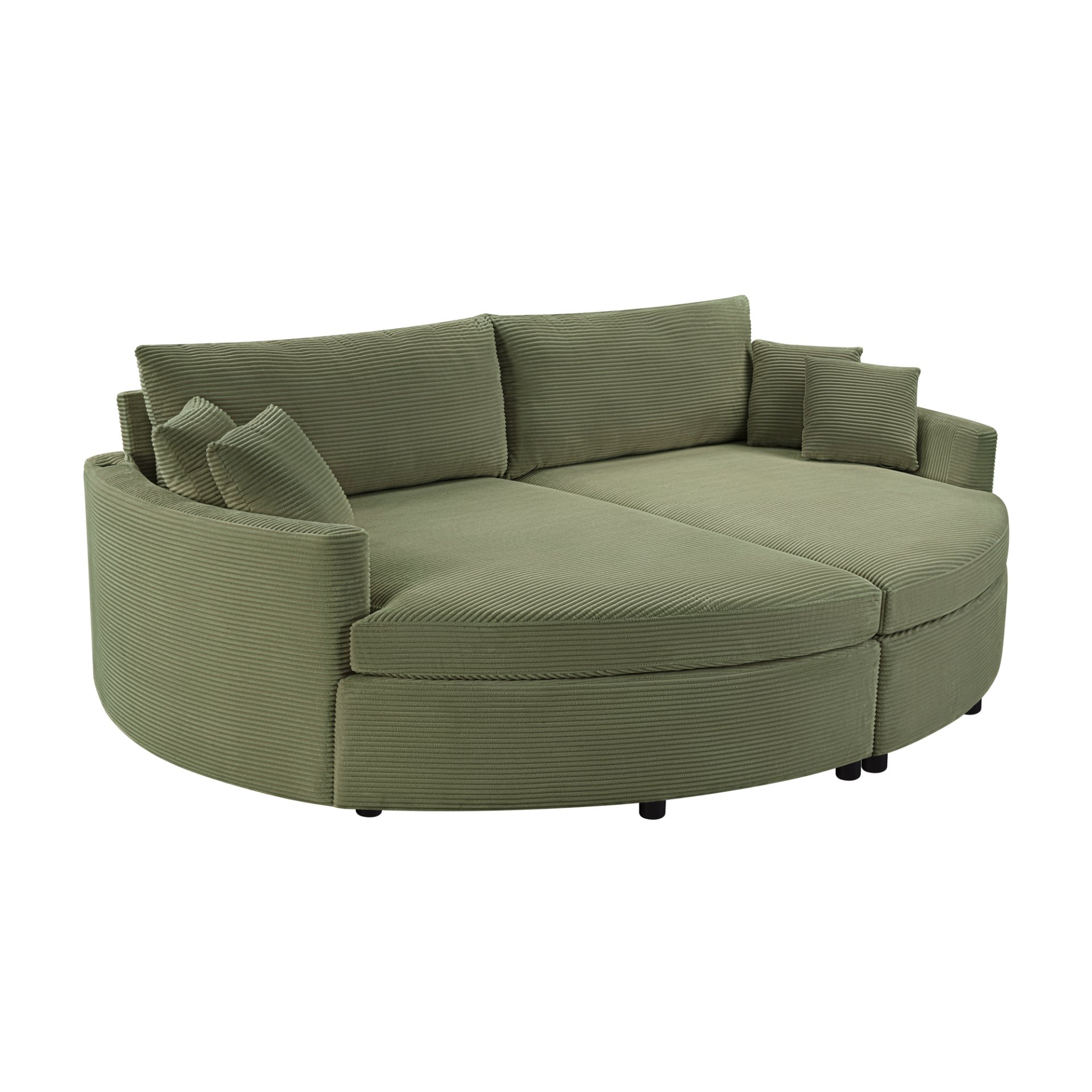 Oversized Double Chaise Lounge Sofa - Green - Image 8