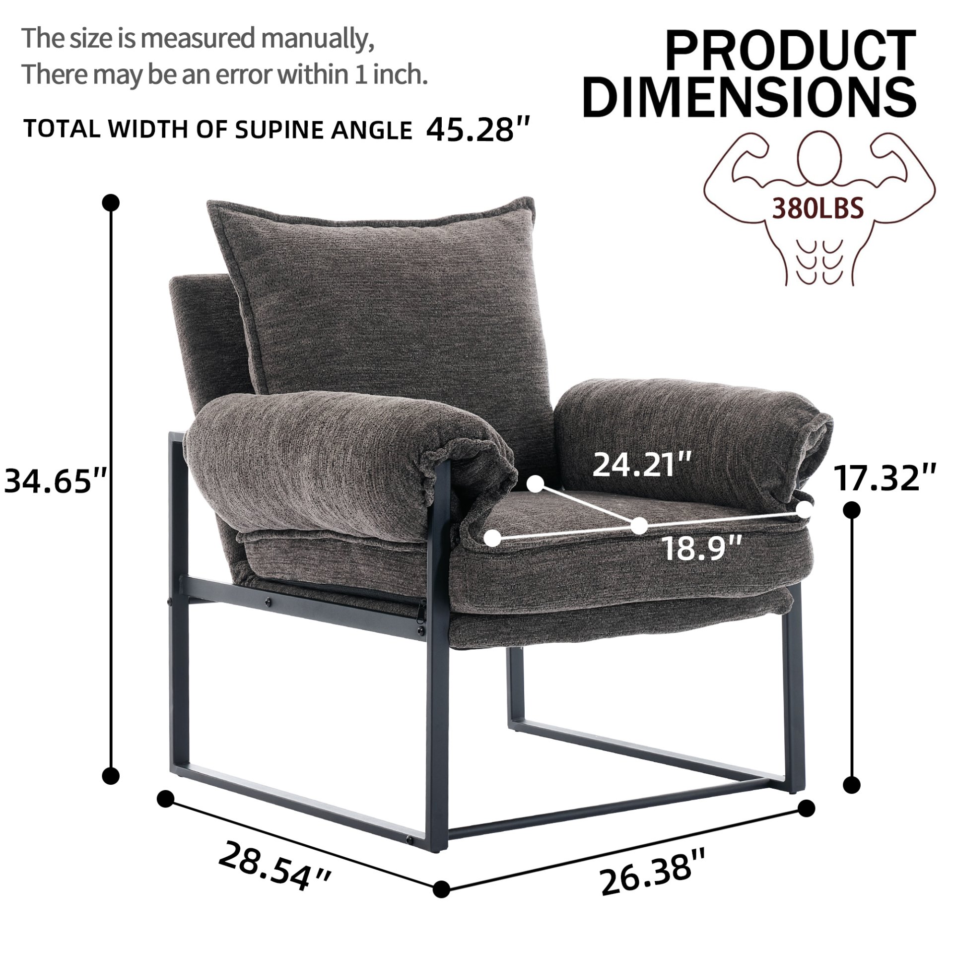 Adjustable Frame Sofa - Gray - Image 3