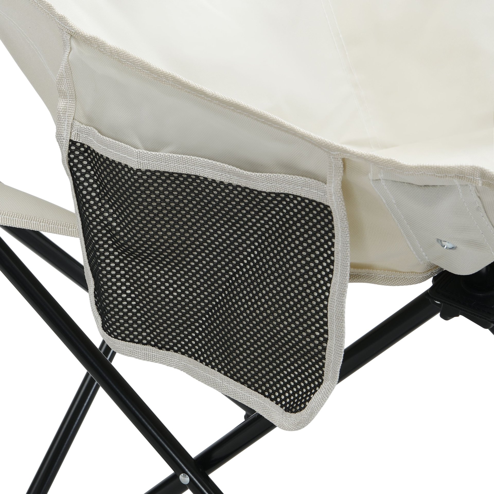 Outdoor Camping Chairs Folding Portable With Carry Bag (Set of 2) - Beige - Image 11