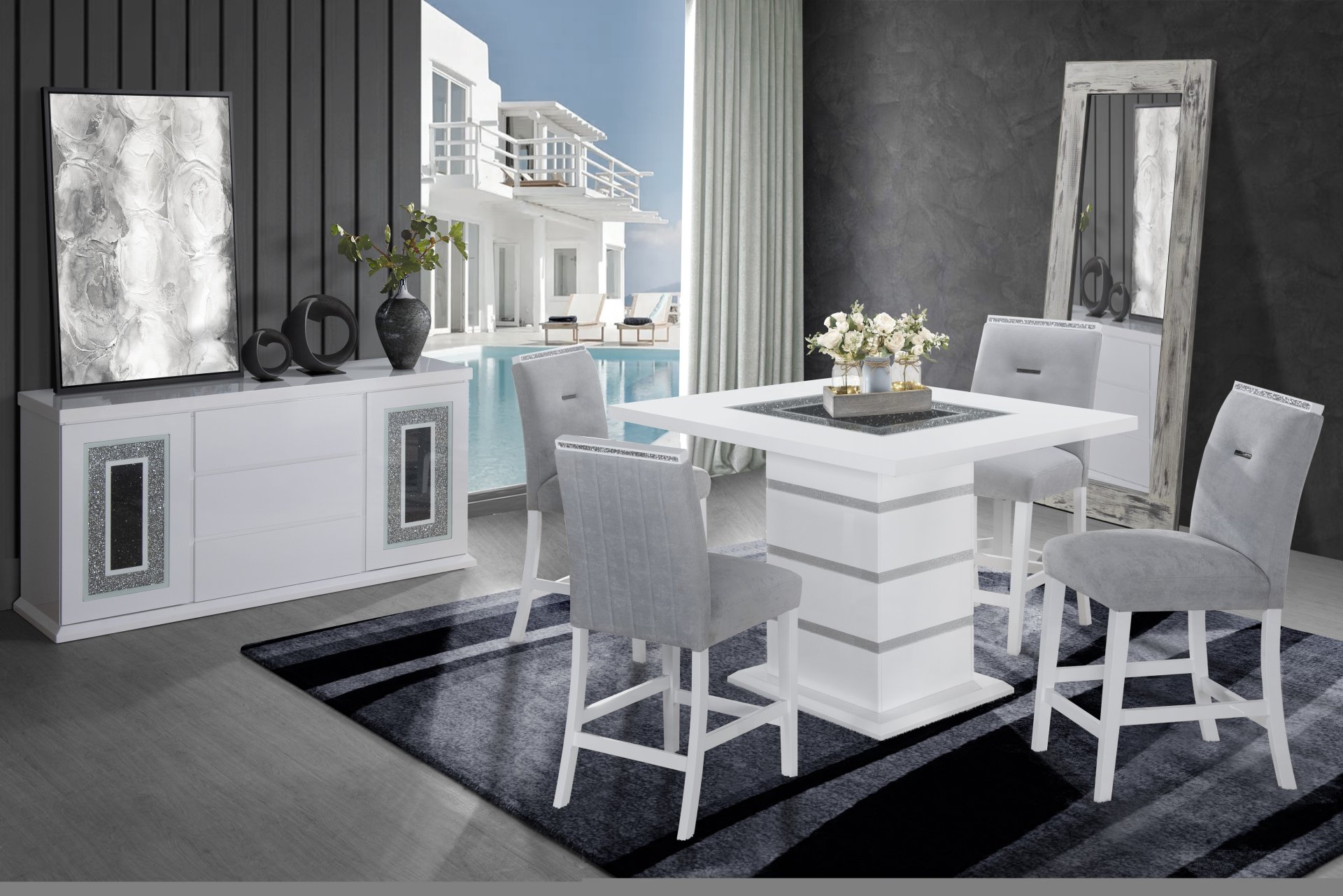 Ariya - Bar Table - White - Image 9