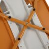 4 Piece Set Of Modern Striped Color Blocking Single Chairs, Waterproof And Fade Resistant - White / Orange - Image 18