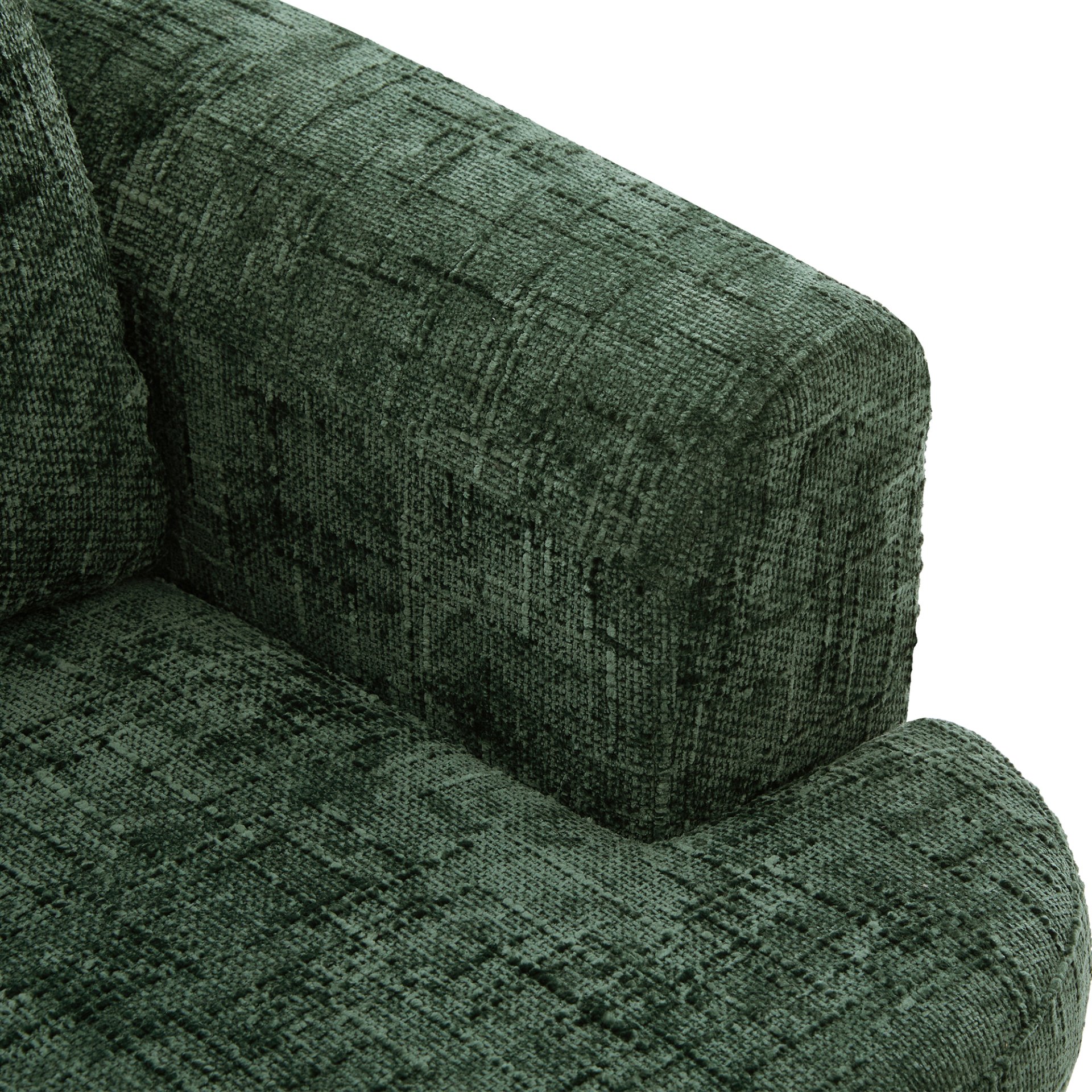 360° Swivel Accent Barrel Chair With Dual Layer Cushion, Round Seating For Living Room - Green - Image 13