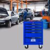 Rolling Metal Tool Chest With 5 Drawers, 20" Steel Storage Cabinet With Ball Bearing Slides - Black / Blue - Image 2