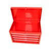 Rolling Tool Chest, 5 Drawer Tool Box Organizer With Lockable Wheels & Sliding Drawers & Detachable Top & Adjustable Shelf, Tool Storage Cabinet For Garage Workshop - Red - Image 11