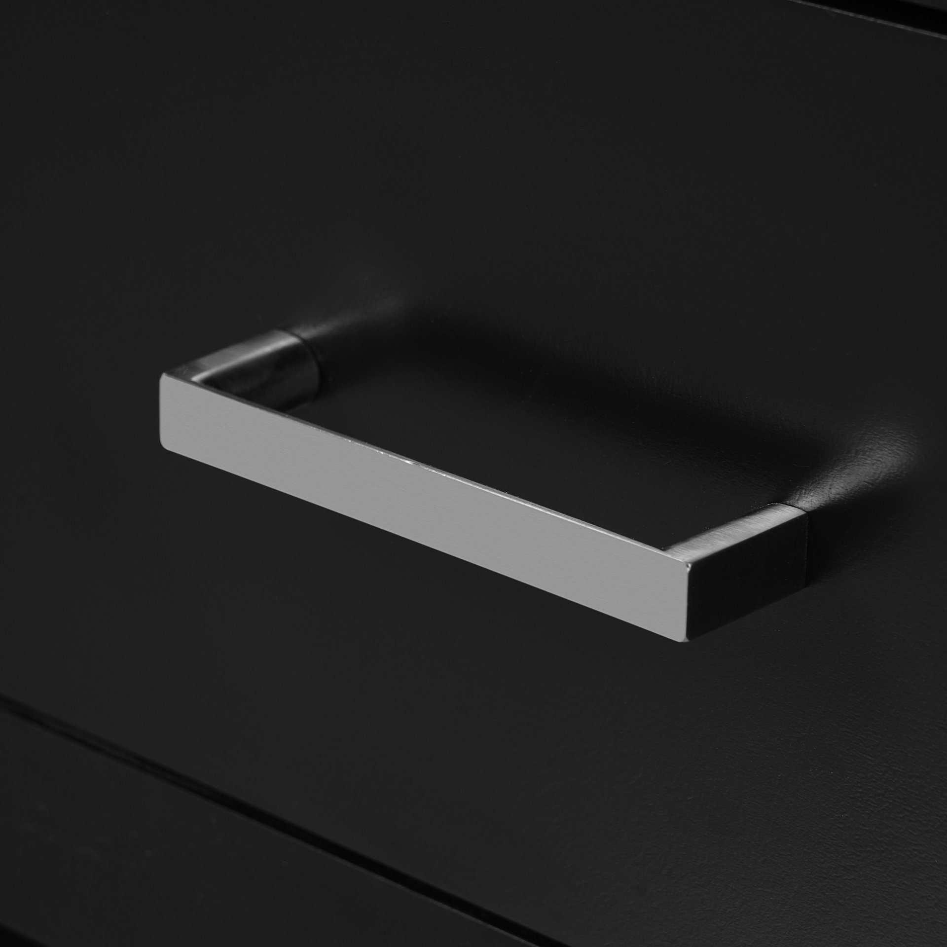 Bathroom Vanity With Integrated Undermount Sinks, Soft Close Doors, Divided Drawer, And Double Layer Door Shelf - Black - Image 17