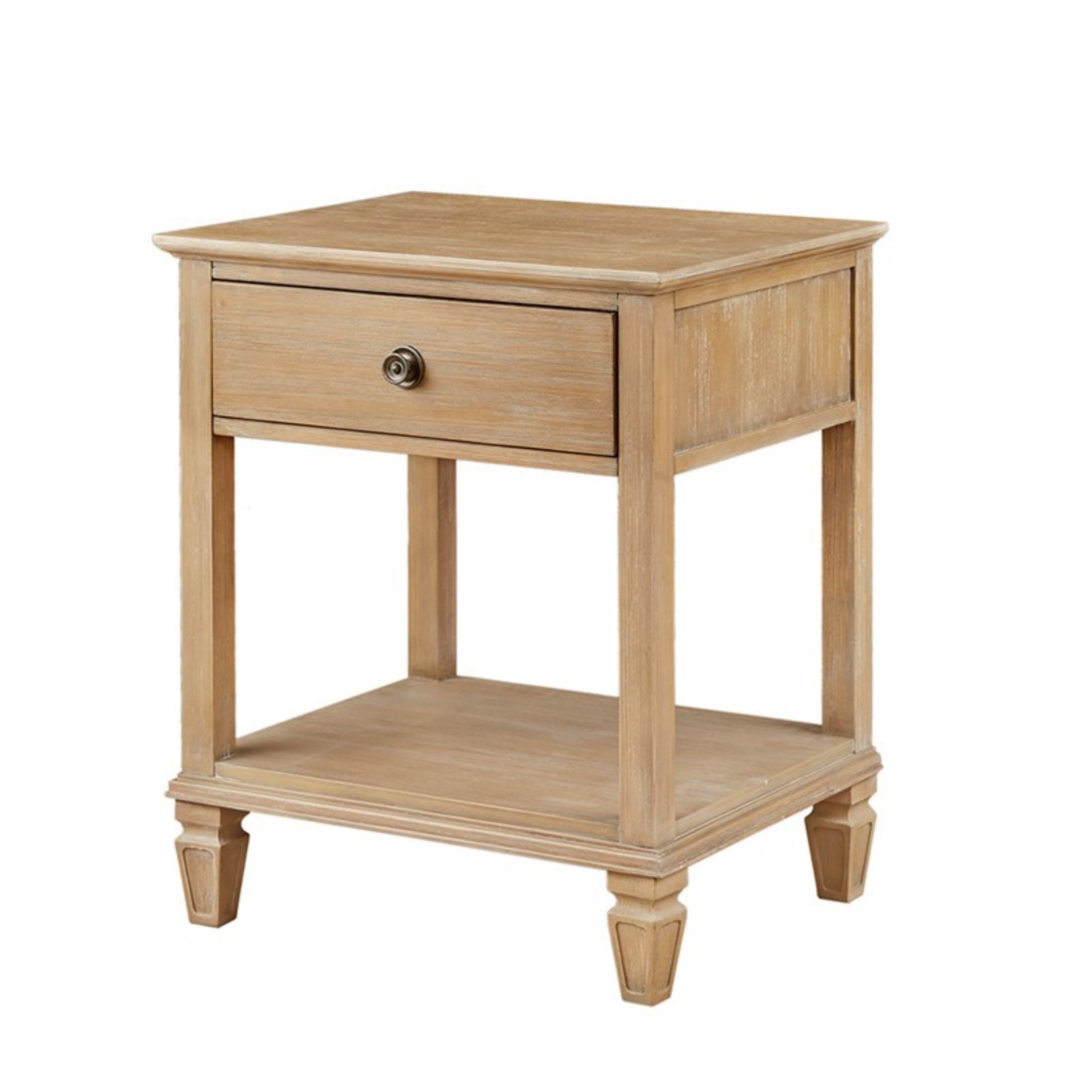 Victoria - Bedside Table With Drawer And Shelf - Light Natural - Image 4