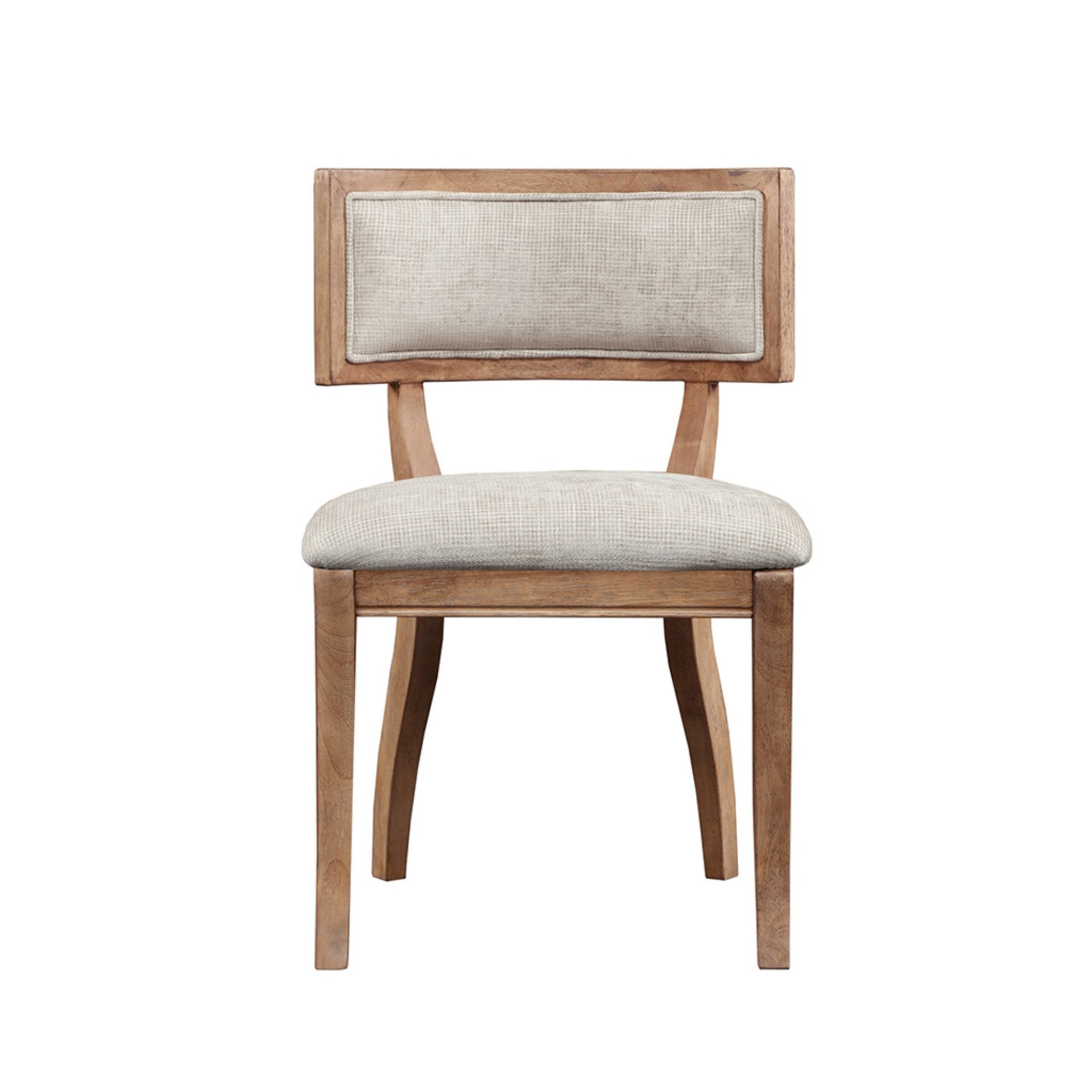 Classic Dining Chair With Curved Back (Set of 2) - Beige / Light Natural - Image 4