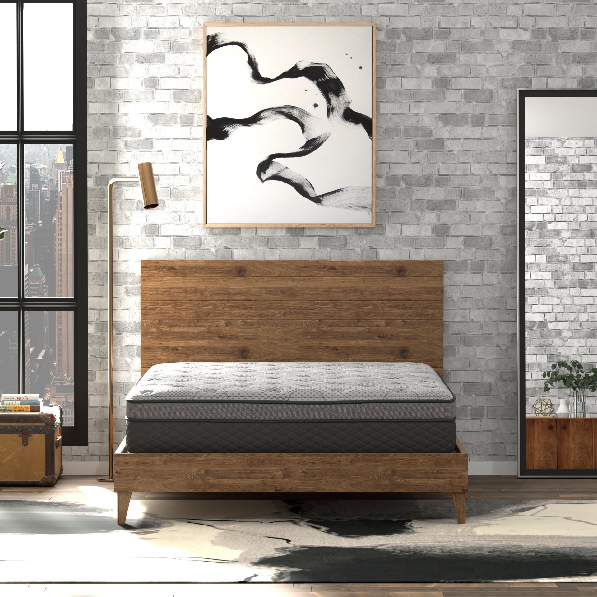 CS Hybrid - 12" California King Pocket Coil Mattress - Black / Gray - Image 7