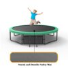 12Ft Recreational Kids Trampoline With Safety Enclosure Net & Ladder, Outdoor Recreational Trampolines - Green - Image 8
