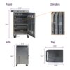 Mobile Charging Cart For Tablets Laptops 35 Device Capacity Matt Silver Metal - Silver - Image 3