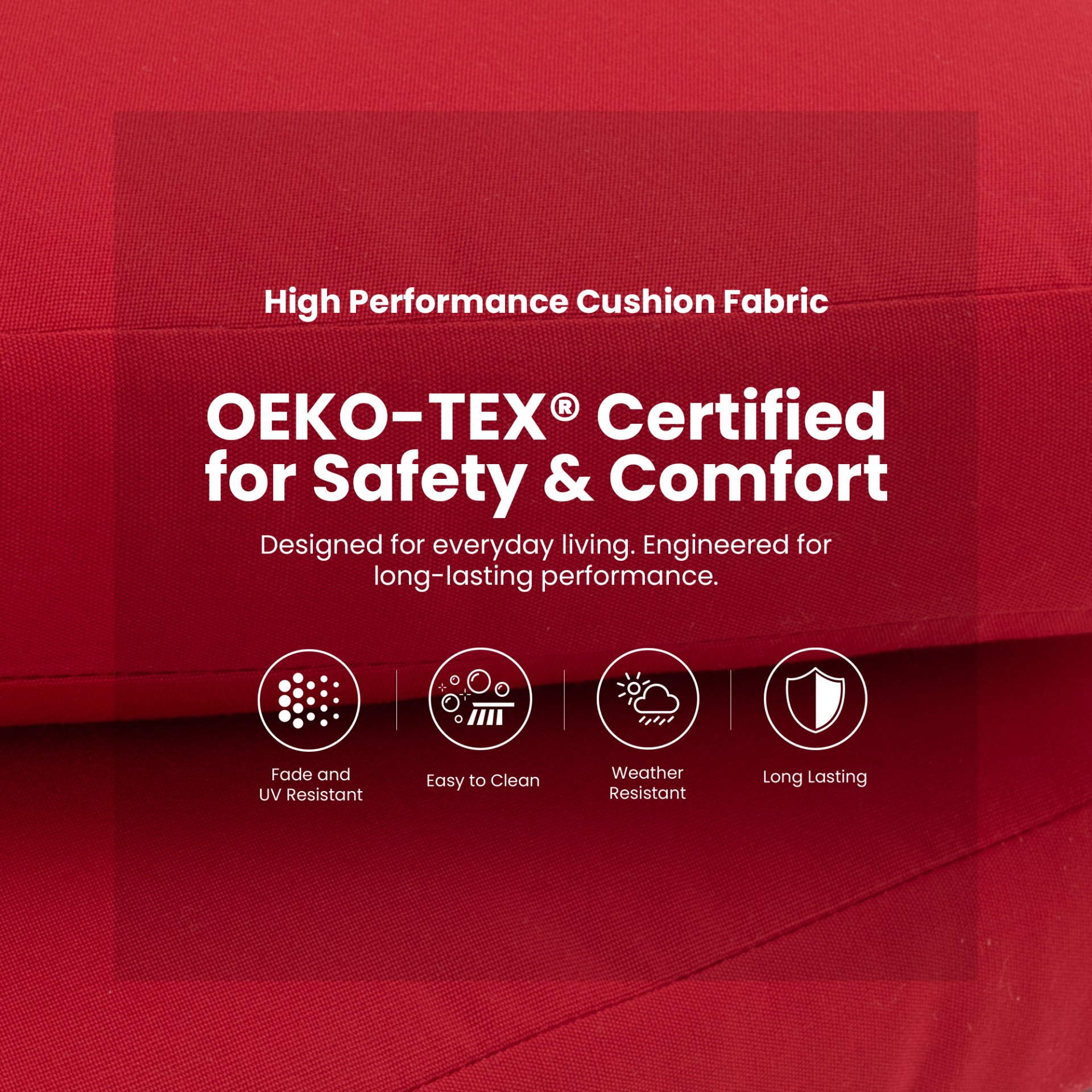 Outdoor Swivel Bar Chairs, 360 Degree Rotation With Ergonomic Backrest (Set of 2) - Ember Black / Jocky Red - Image 9