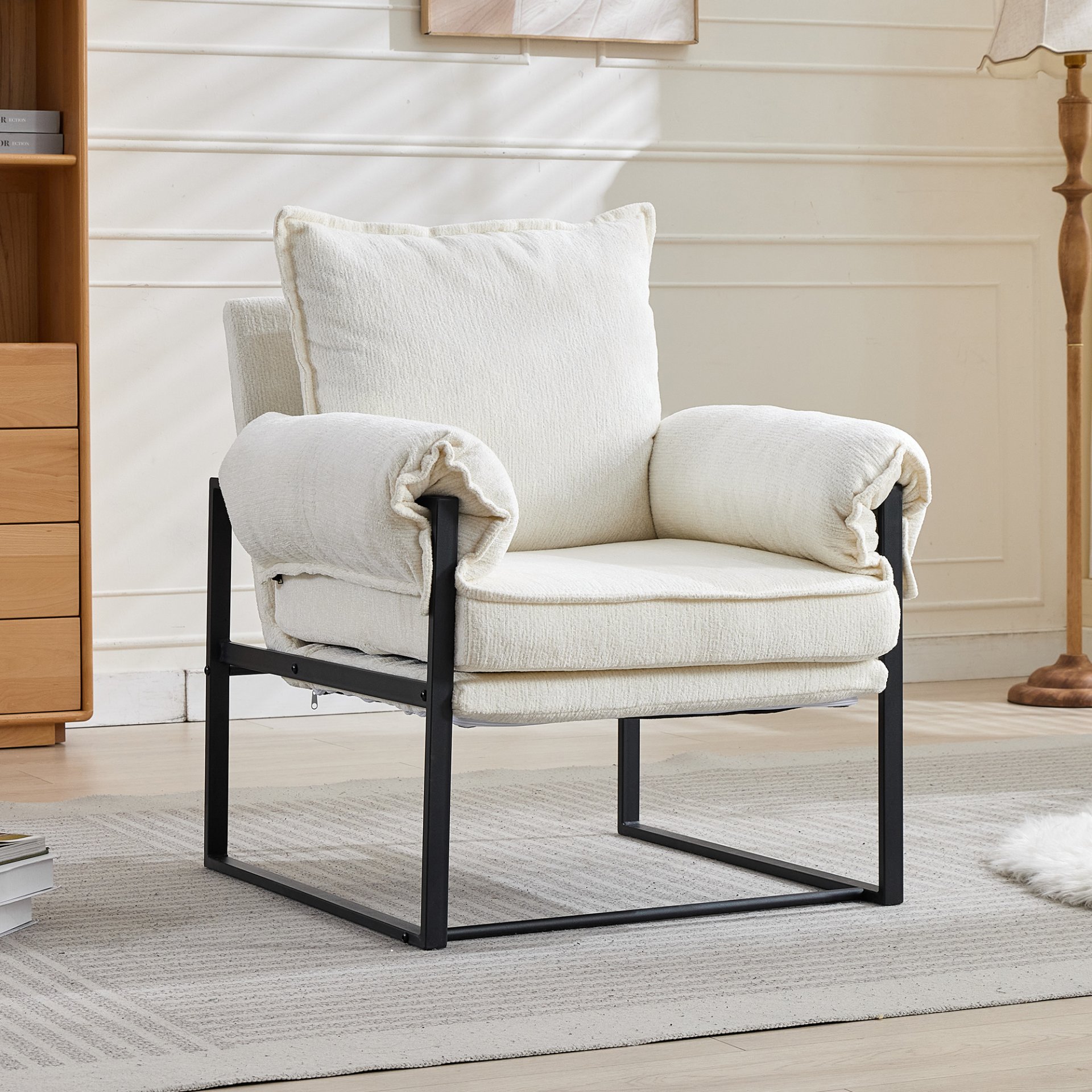 Adjustable Frame Sofa - Creamy White - Image 2