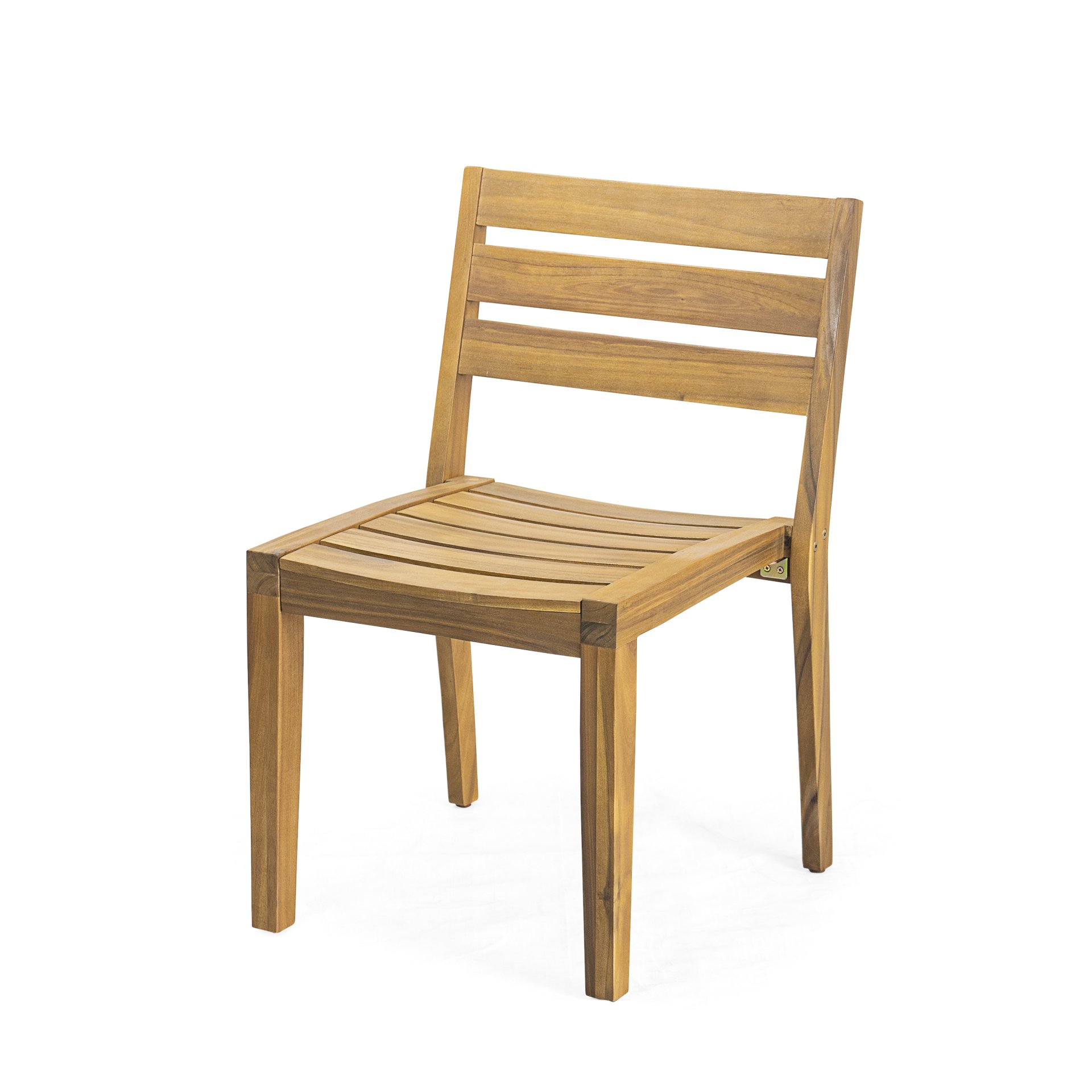 Outdoor Dining Side Chair (Set of 2) - Teak Finish - Image 5