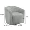 Alexa Barrel Swivel Chair - Grey - Image 3