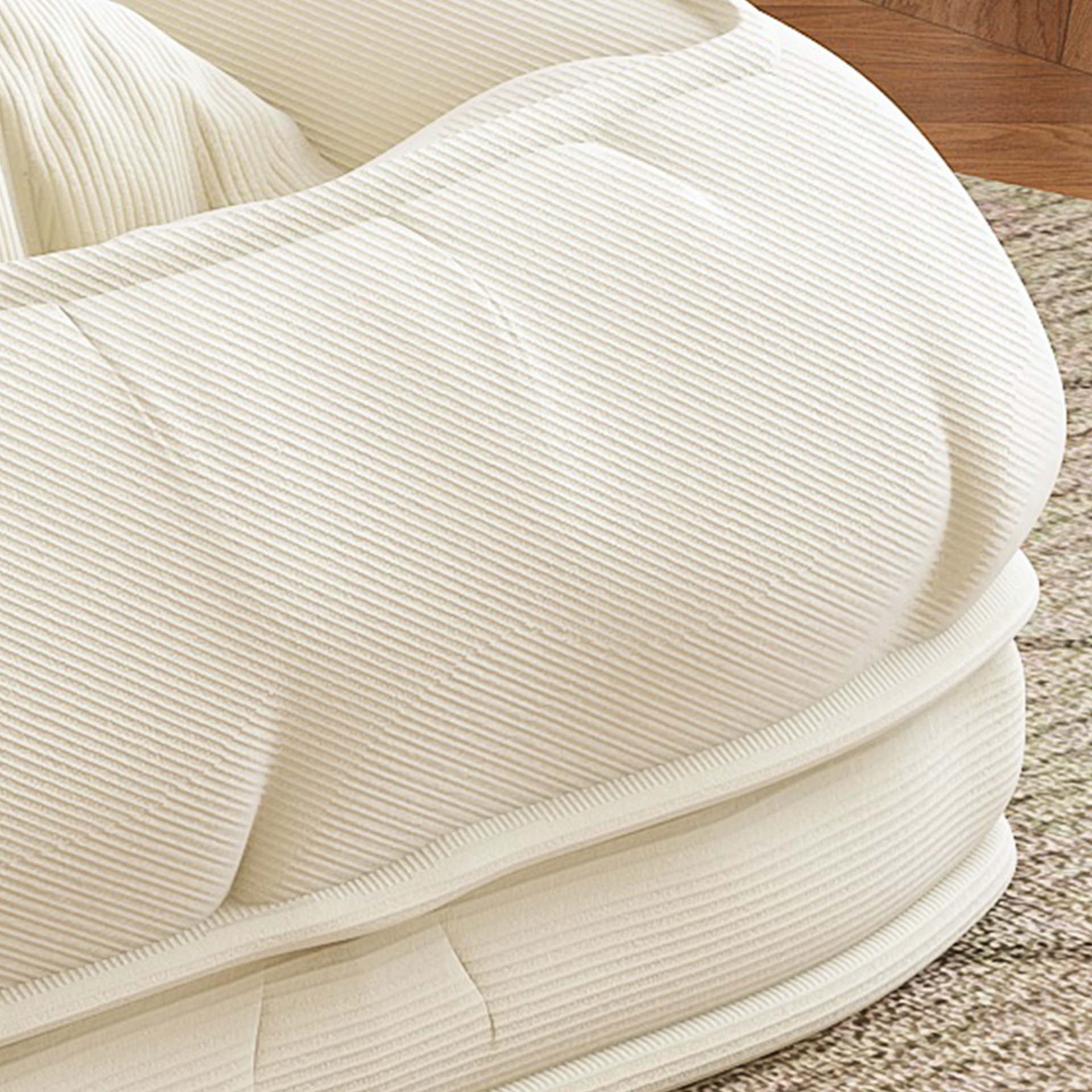 Human Dog Bed, Foldable Lazy Sofa Bed With 5 Adjustable Positions - Off White - Image 12