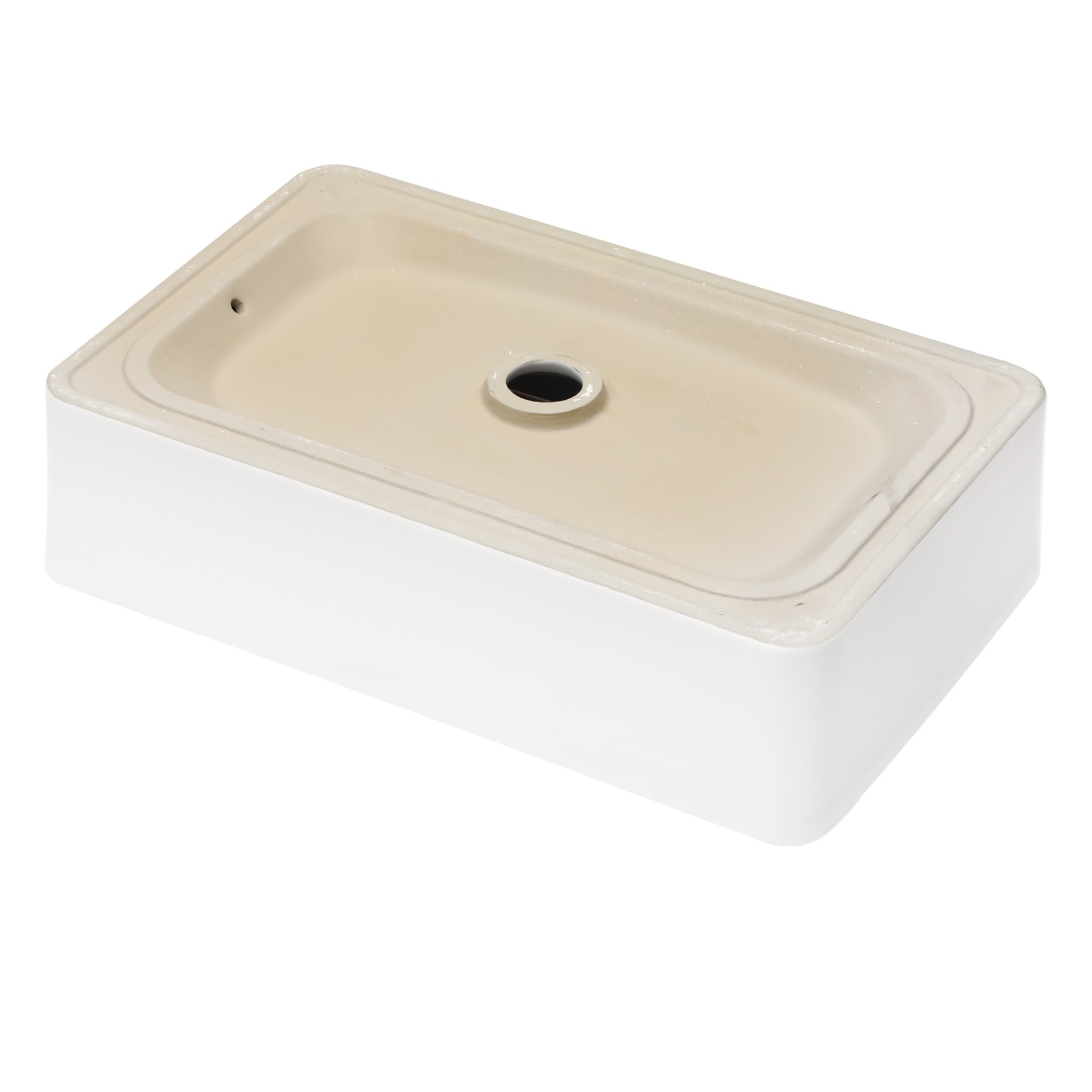24 X 16" Ceramic Rectangular Vessel Bathroom Sink - White - Image 9