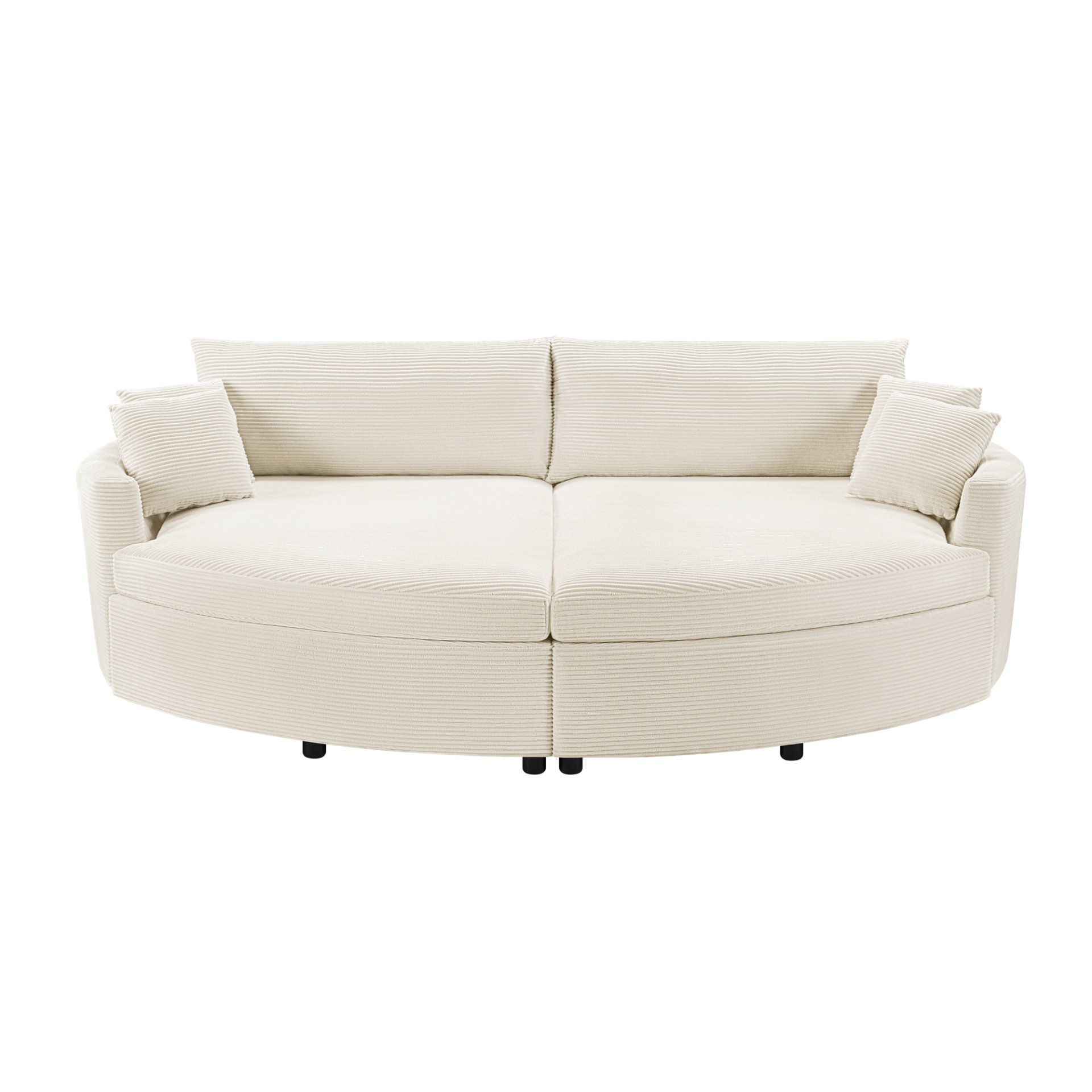 Oversized Double Chaise Lounge Sofa - Beige - Image 6