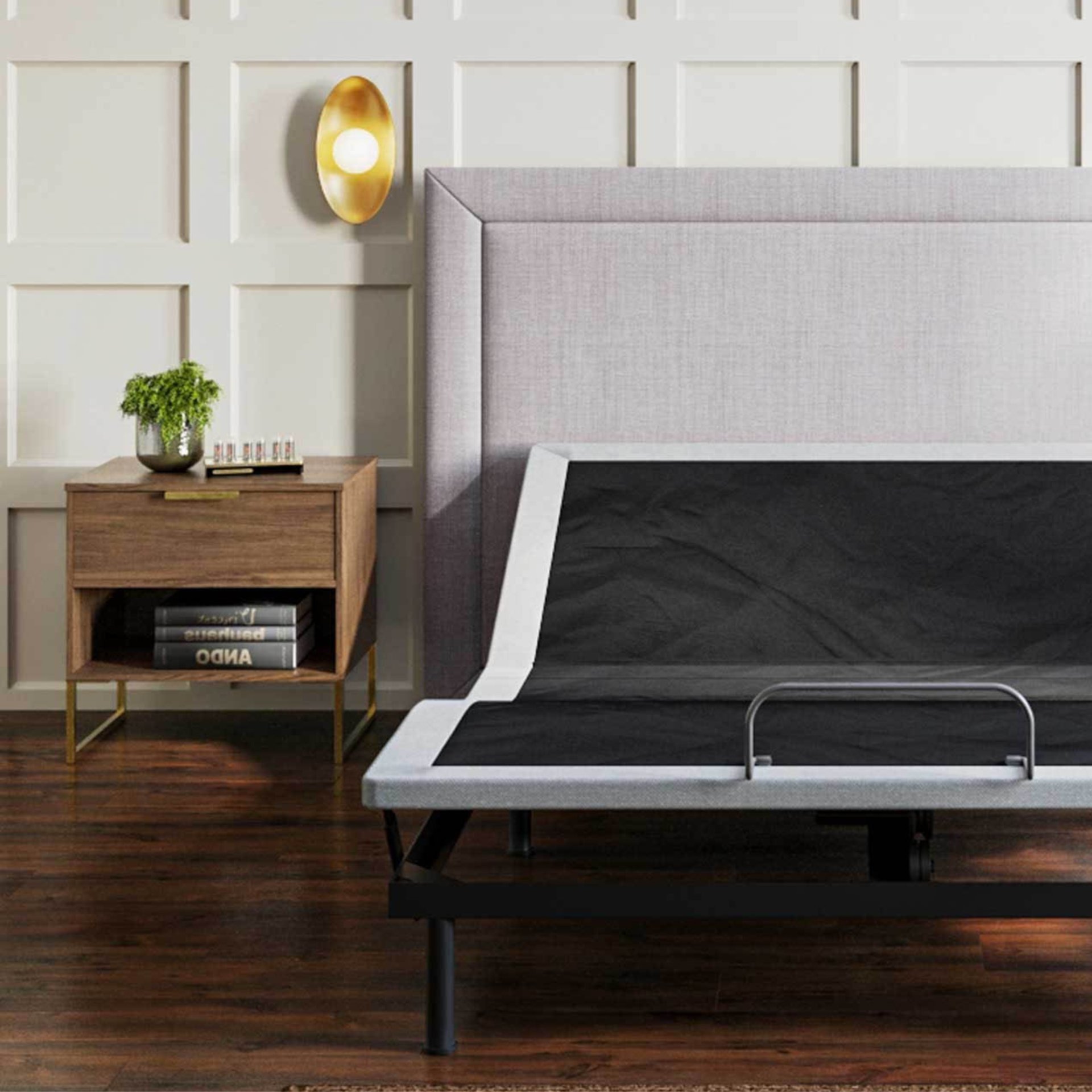 Btx4 - California King Adjustable Bed Base With Head And Foot Position Adjustment - Black / Gray - Image 7